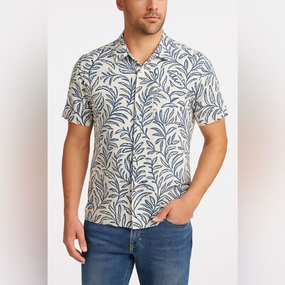 Marine Layer Other - Marine Layer Vintage Hawaiian Print SS Cotton Rayon Shirt | Size Small | NEW